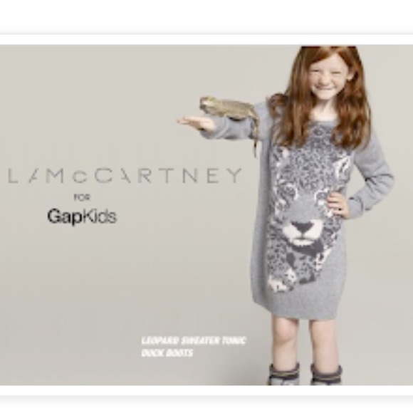 STELLA McCARTNEY x Gap Kids Snow Leopard Cashmere Tunic Sweater - Picture 9 of 9